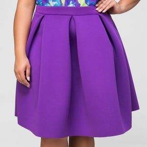 Purple Pleat Neoprene Skirt